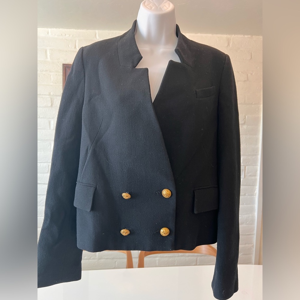 Comptoir des Cotonniers Black Blazer with Gold Buttons size 38